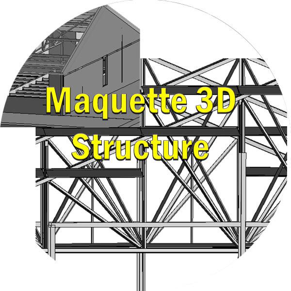 Maquette 3D structure métal